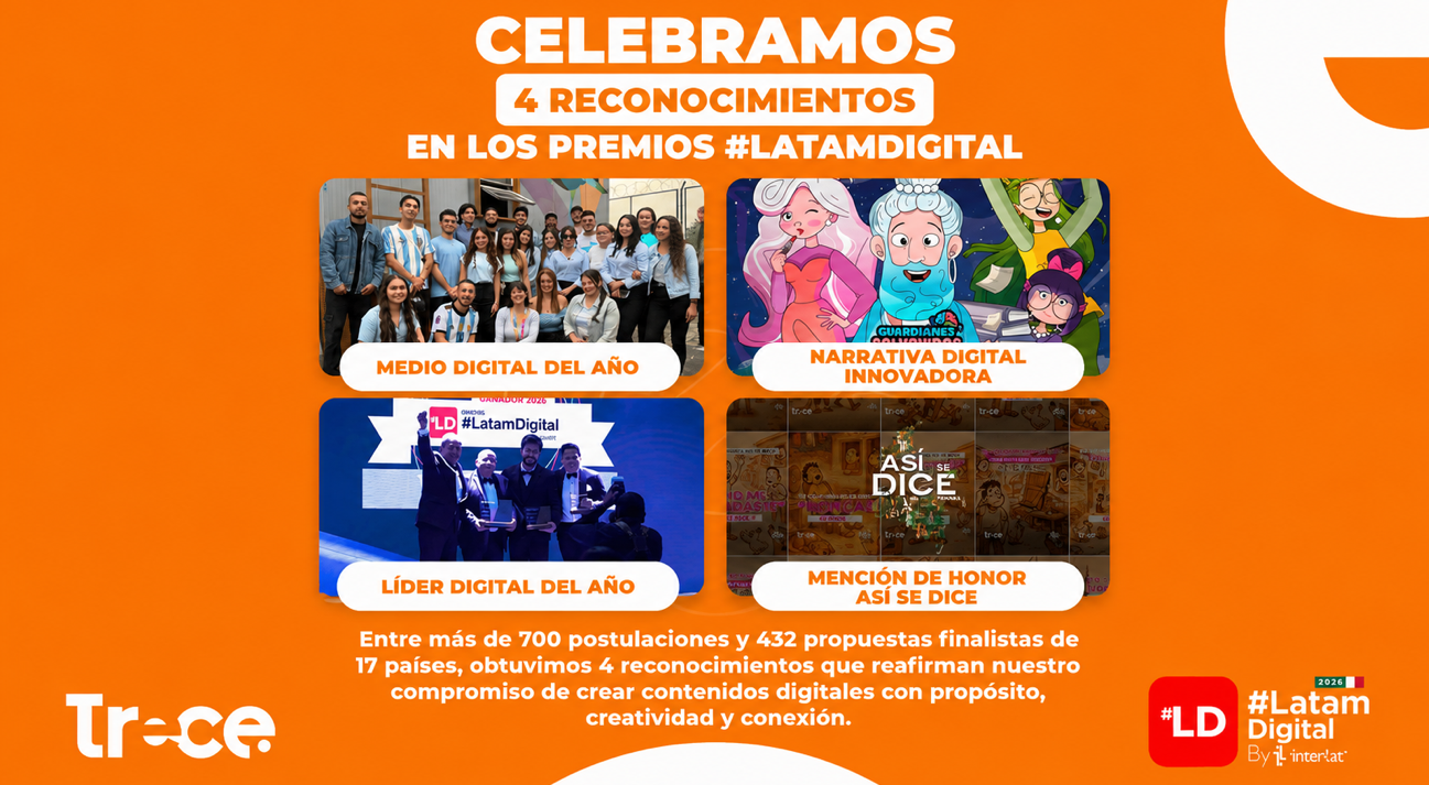 Canal Trece conquista cuatro reconocimientos en los Premios LATAM Digital 2026