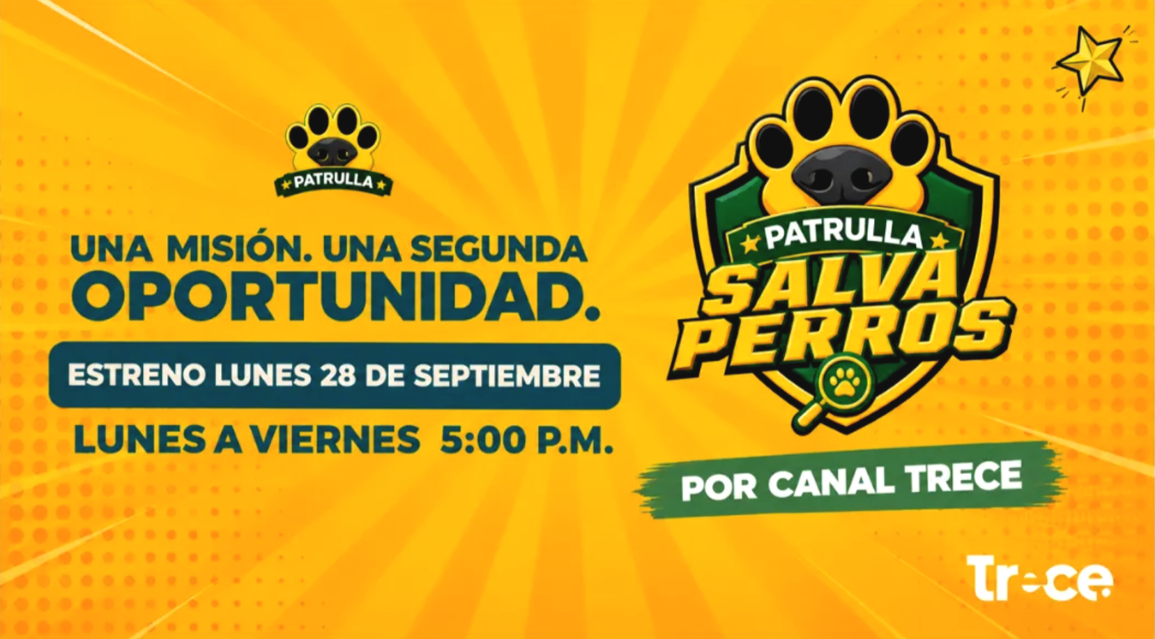 La Patrulla Salva Perros llega a Canal Trece con historias de rescate, transformación y segundas oportunidades