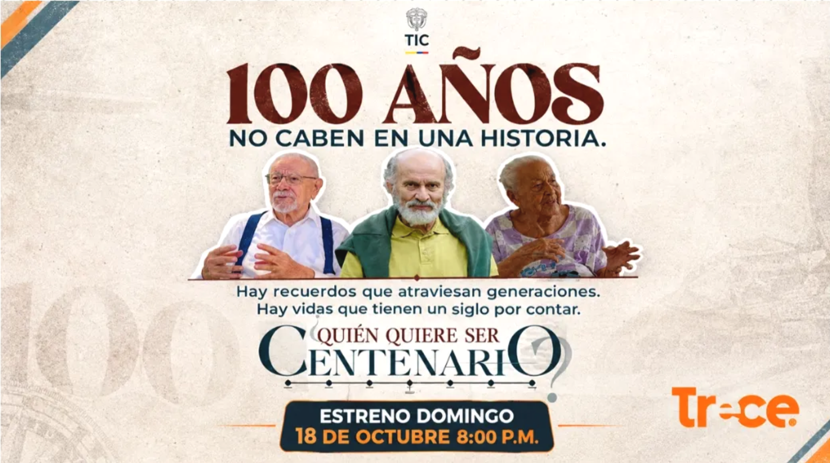 ¿Cuál es el secreto de vivir 100 años? Canal Trece lo descubre en Centenarios, una serie que desafía el paso del tiempo